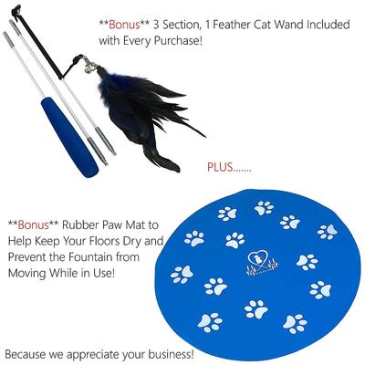 Show full view: Pet Fit For Life Plastic Cat Water Fountain with Cat Wand & Mat, 67-oz slide 2 of 8