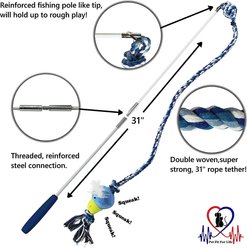 Pet Fit For Life Plush Wand Squeaky Dog Toy slide 2 of 6