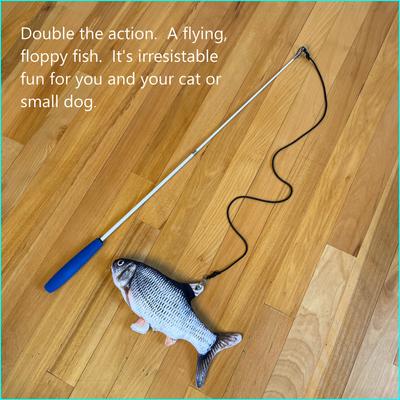 Show full view: Pet Fit For Life Robotic Floppy Fish & Wand Cat Toy slide 4 of 10