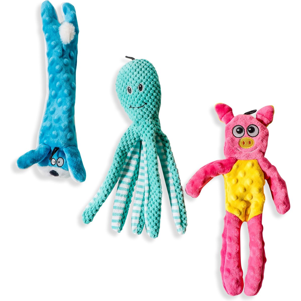 Pet Fit For Life Squeaky Plush Dog Toy For Alligator Wand, 3 count