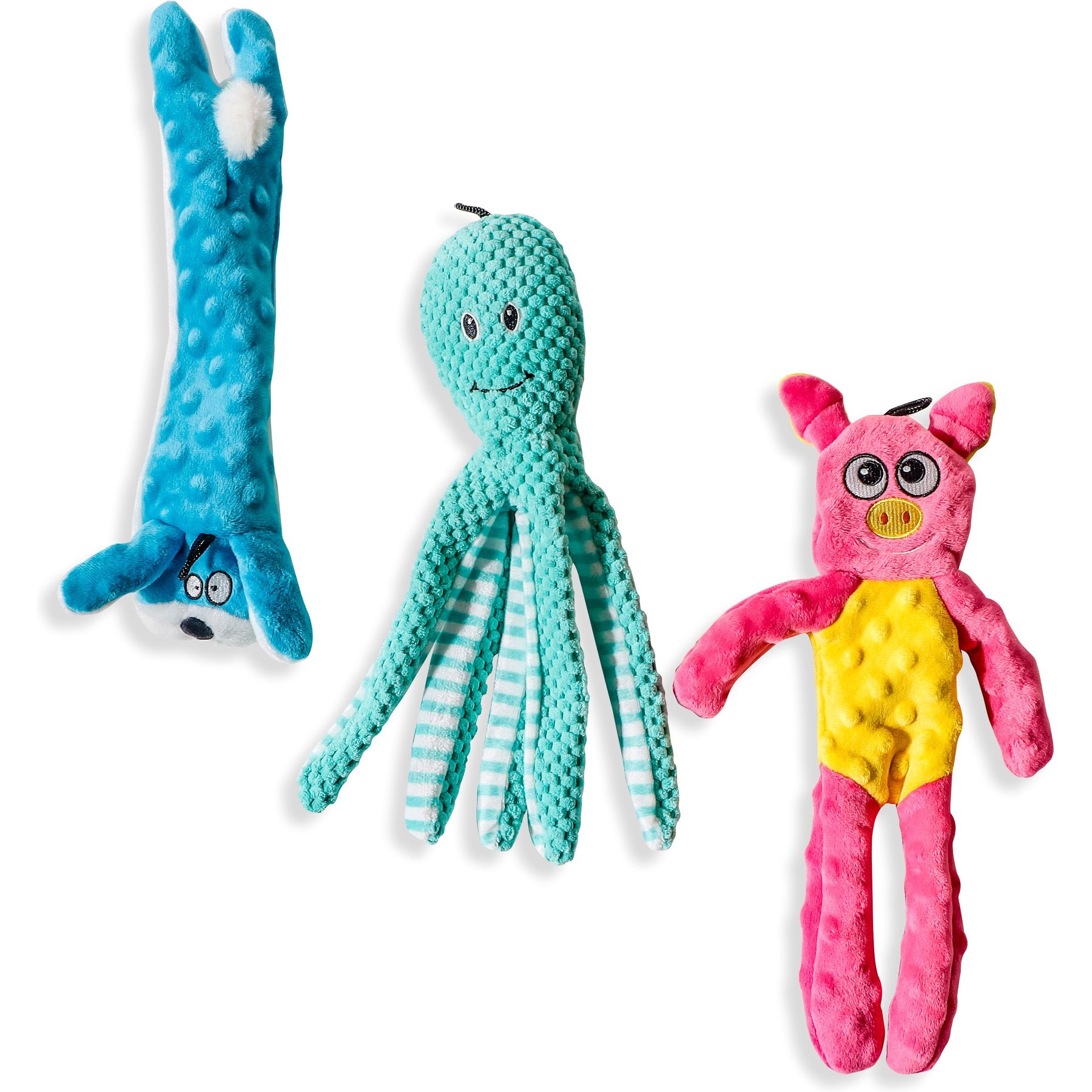 Pet Fit For Life Squeaky Plush Dog Toy For Alligator Wand, 3 count