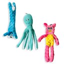 Pet Fit For Life Squeaky Plush Dog Toy for Alligator Wand, 3 count