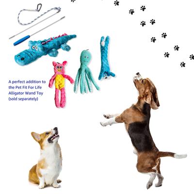 Show full view: Pet Fit For Life Squeaky Plush Dog Toy for Alligator Wand, 3 count slide 4 of 9