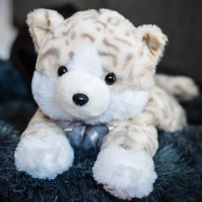 Show full view: Pet Fit For Life Stuffed Cat with Calming Heartbeat & Heating Pad Plush Cat Toy, Brown, Medium slide 7 of 9