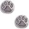 Show in main carousel: Pet Friends Antiqued Circle Paw Stud Earrings, Silver slide 1 of 4