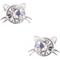 Show in main carousel: Pet Friends Cat Stud Earrings, Silver Crystal slide 1 of 2
