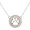 Show in main carousel: Pet Friends Pave Paw Cutout Pendant Necklace, Silver slide 2 of 3