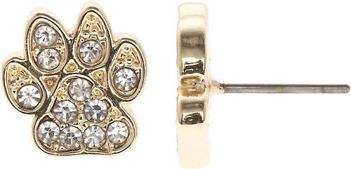 Show full view: Pet Friends Pave Paw Stud Earrings, Gold slide 2 of 3