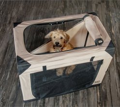 Pet Gear 3 Door Insta-Fold Soft Dog Crate, Sand, 30 inch slide 2 of 4