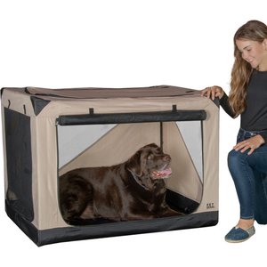 Pet Gear 3 Door Insta-Fold Soft Dog Crate, Sand, 42 inch