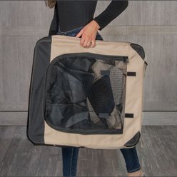 Pet Gear 3 Door Insta-Fold Soft Dog Crate, Sand, 42 inch slide 2 of 4