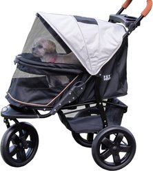 Pet Gear AT3 No-Zip Pet Stroller, Summit Grey