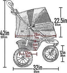 Pet Gear AT3 No-Zip Pet Stroller, Summit Grey slide 2 of 6