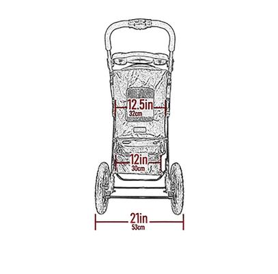 Show full view: Pet Gear AT3 No-Zip Pet Stroller, Summit Grey slide 4 of 9