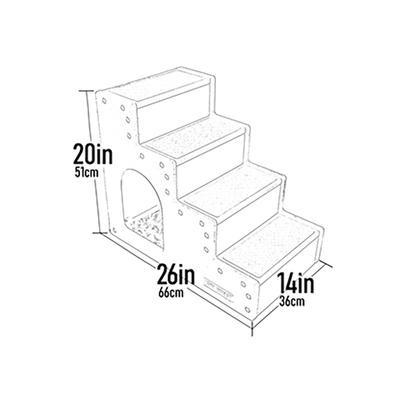 Show full view: Pet Gear Cat & Dog Stairs, Essential Grey slide 2 of 4