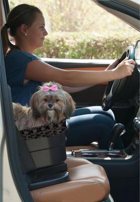 Show full view: Pet Gear Dog & Cat Bucket Seat Booster, Chocolate, 17-in slide 3 of 5