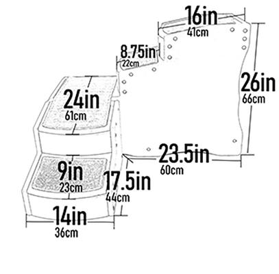 Show full view: Pet Gear Easy Step Cat & Dog Stairs, Essential Grey slide 3 of 5