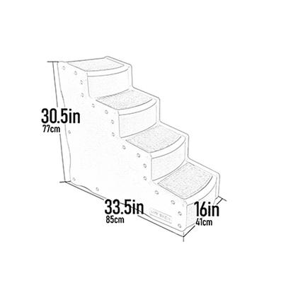 Show full view: Pet Gear Easy Step IV Deluxe Soft Cat & Dog Stairs, Oatmeal/Chocolate slide 3 of 10