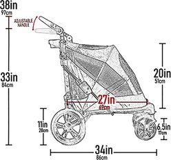 Pet Gear Excursion No-Zip Dog & Cat Stroller, Mountain Lilac slide 2 of 6