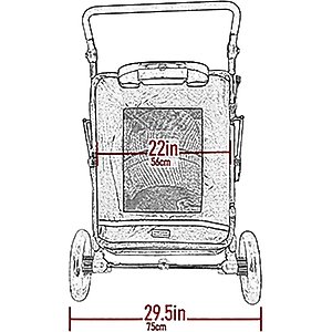 Pet Gear Expedition No-Zip Dog & Cat Stroller, Boysenberry