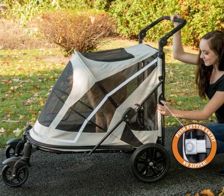 Show full view: Pet Gear Expedition No-Zip Dog & Cat Stroller, Fog slide 4 of 8