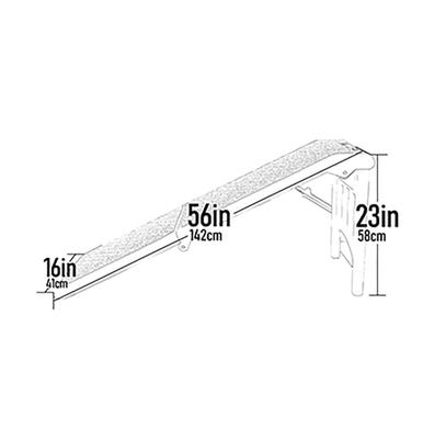 Show full view: Pet Gear Free-Standing Foldable Cat & Dog Ramp, Essential Grey slide 2 of 5