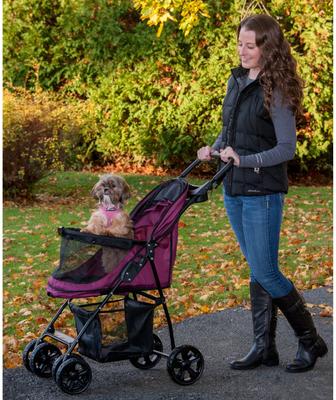 Show full view: Pet Gear Happy Trails Lite No-Zip Pet Stroller, Boysenberry slide 6 of 9