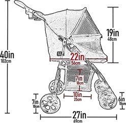 Pet Gear Happy Trails Lite No-Zip Dog, Cat & Small Pet Stroller, Jaguar slide 2 of 5