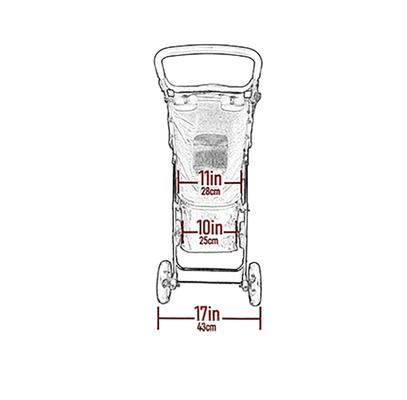 Show full view: Pet Gear Happy Trails Lite No-Zip Pet Stroller, Jaguar slide 3 of 7