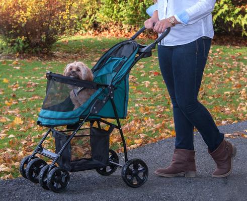 Show full view: Pet Gear Happy Trails Lite No-Zip Pet Stroller, Pine Green slide 6 of 9