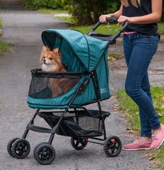 Pet Gear Happy trails No-Zip Pet Stroller, Emerald
