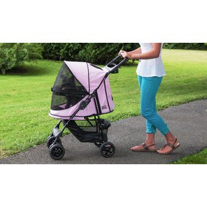 Pet Gear Happy trails No-Zip Pet Stroller, Pink Diamond