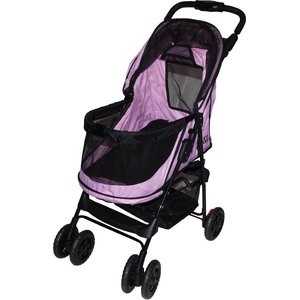 Pet Gear Happy trails No-Zip Pet Stroller, Pink Diamond