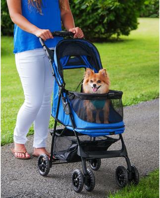 Show full view: Pet Gear Happy trails No-Zip Pet Stroller, Sapphire slide 4 of 9