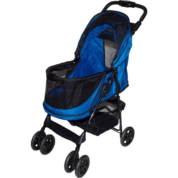 PET GEAR Happy trails No-Zip Pet Stroller, Sapphire