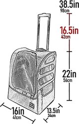 Pet Gear I-GO Plus Traveler Dog & Cat Backpack & Rolling Carrier, Black slide 2 of 9