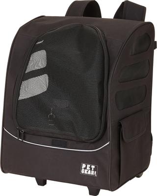 Show full view: Pet Gear I-GO Plus Traveler Dog & Cat Backpack & Rolling Carrier, Black slide 3 of 11