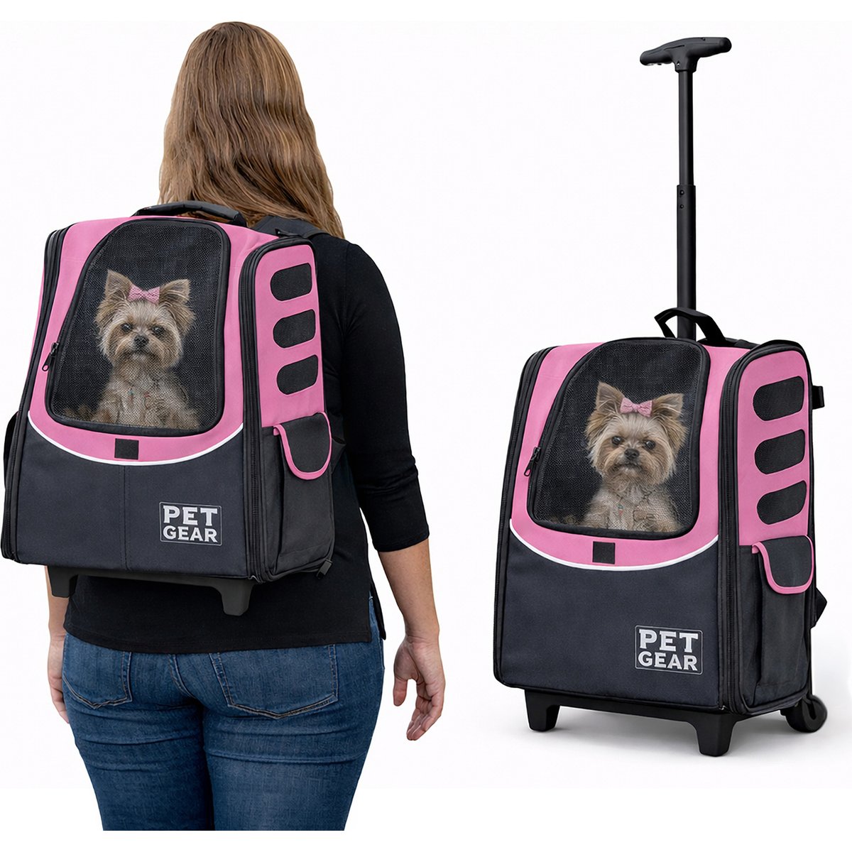 Pet Gear I-GO2 Escort Backpack Dog & Small Pet Carrier, Pink