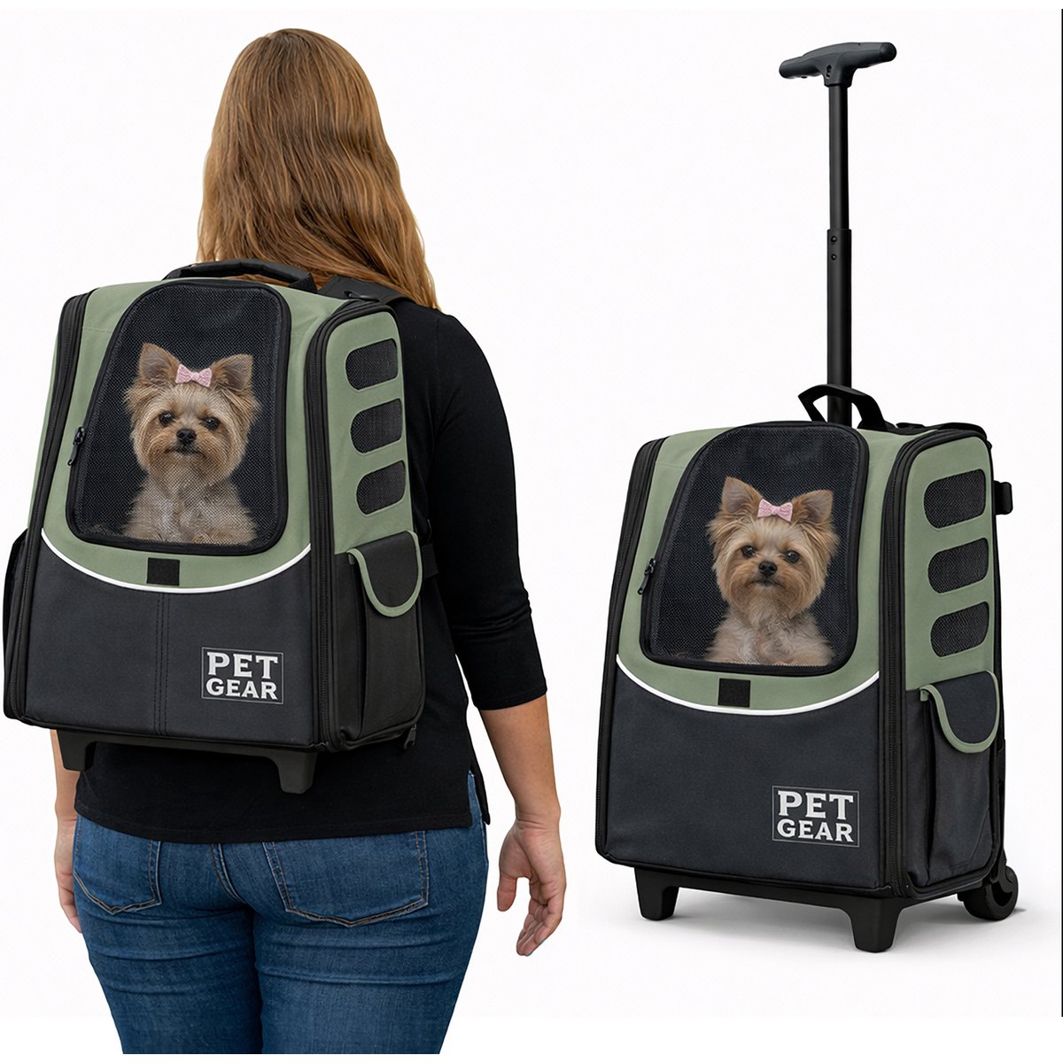 Pet Gear I-GO2 Escort Backpack Dog & Small Pet Carrier, Sage