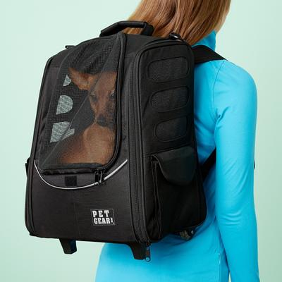 Show full view: Pet Gear I-GO2 Escort Dog & Cat Backpack & Rolling Carrier, Black slide 4 of 11