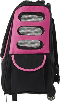 Show full view: Pet Gear I-GO2 Escort Dog & Cat Backpack & Rolling Carrier, Pink slide 8 of 11