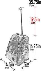 Pet Gear I-GO2 Traveler Dog & Cat Backpack & Rolling Carrier, Black slide 2 of 9