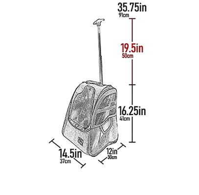 Show full view: Pet Gear I-GO2 Traveler Dog & Cat Backpack & Rolling Carrier, Black slide 2 of 11