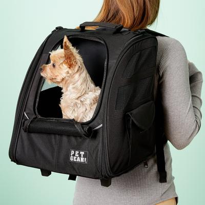 Show full view: Pet Gear I-GO2 Traveler Dog & Cat Backpack & Rolling Carrier, Black slide 4 of 11