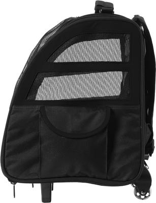 Show full view: Pet Gear I-GO2 Traveler Dog & Cat Backpack & Rolling Carrier, Black slide 7 of 11