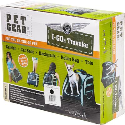 Show full view: Pet Gear I-GO2 Traveler Dog & Cat Backpack & Rolling Carrier, Black slide 9 of 11