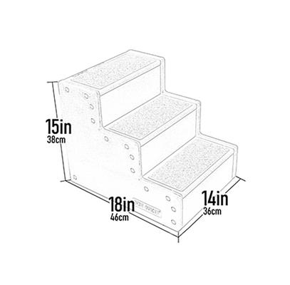 Show full view: Pet Gear Pet Step Cat & Dog Stairs, Chocolate, 3-step slide 2 of 9