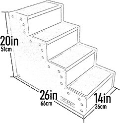 Pet Gear Pet Step Cat & Dog Stairs, Chocolate, 4-step slide 2 of 5