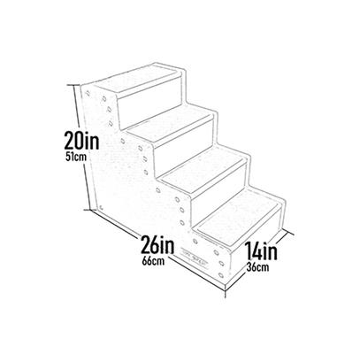 Show full view: Pet Gear Pet Step Cat & Dog Stairs, Chocolate, 4-step slide 2 of 7