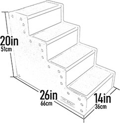 Pet Gear Pet Step Cat & Dog Stairs, Essential Grey, Pet Step IV slide 2 of 4